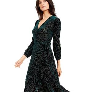 Calvin Klein Velvet Wrap Dress - SIZE 4